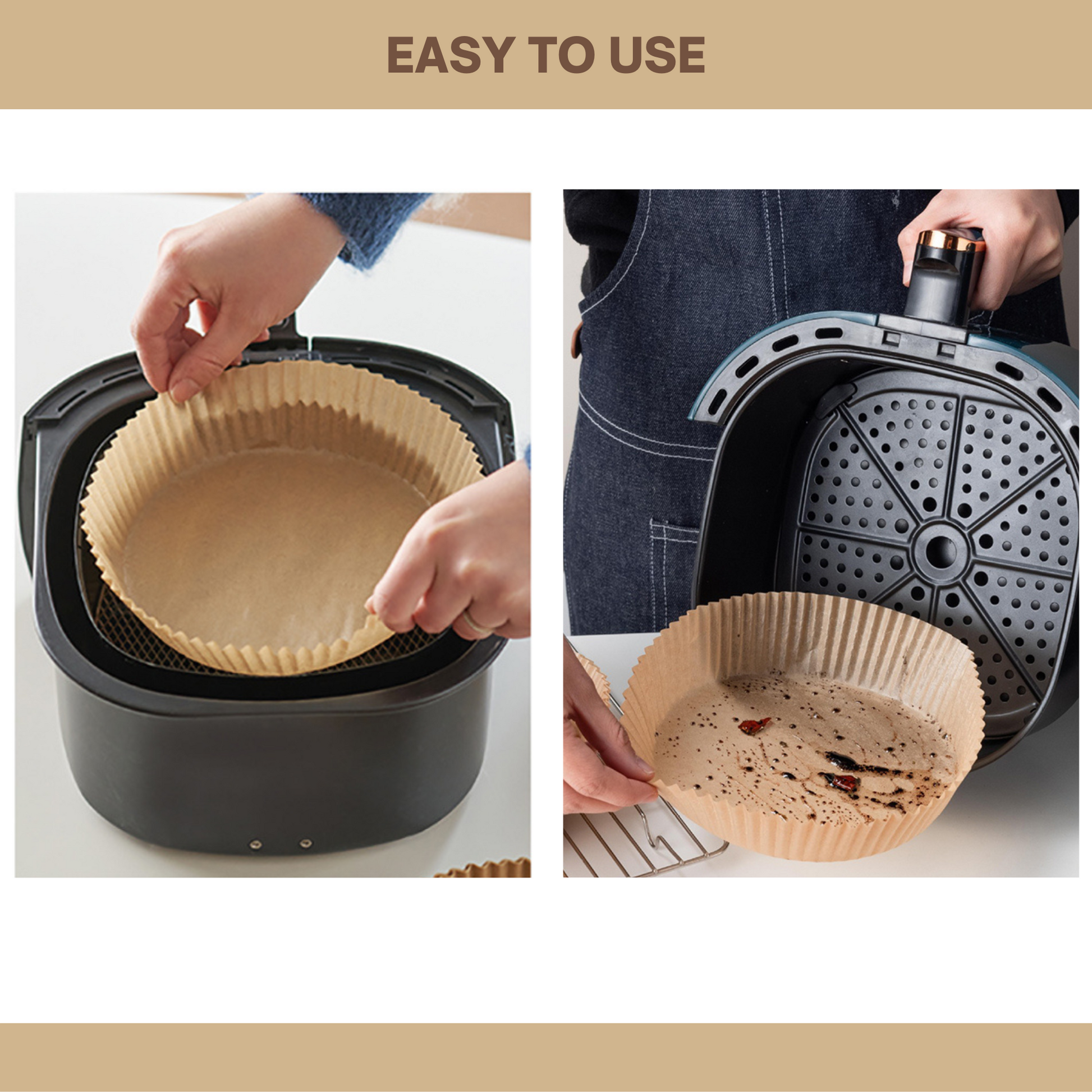 Liners For Air Fryer Basket,200 Pieces Oil-proof Parchment